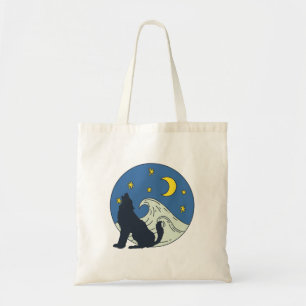 Celestial Wolf Mystical Art Tote Bag