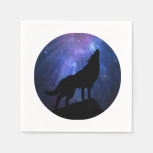 Celestial Wolf  Paper Party Napkin