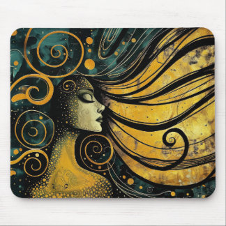 Celestial Woman Art Nouveau #3 Mouse Pad