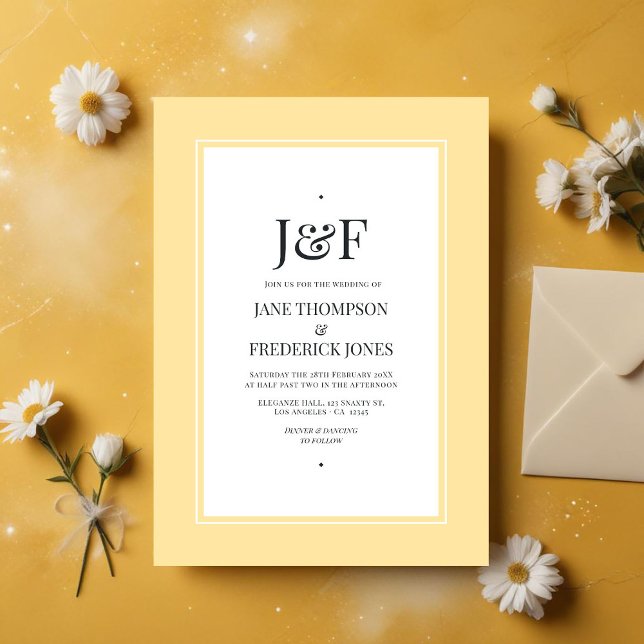 Celestial Yellow Wedding Invitation (Celestial Yellow Wedding Invitation)