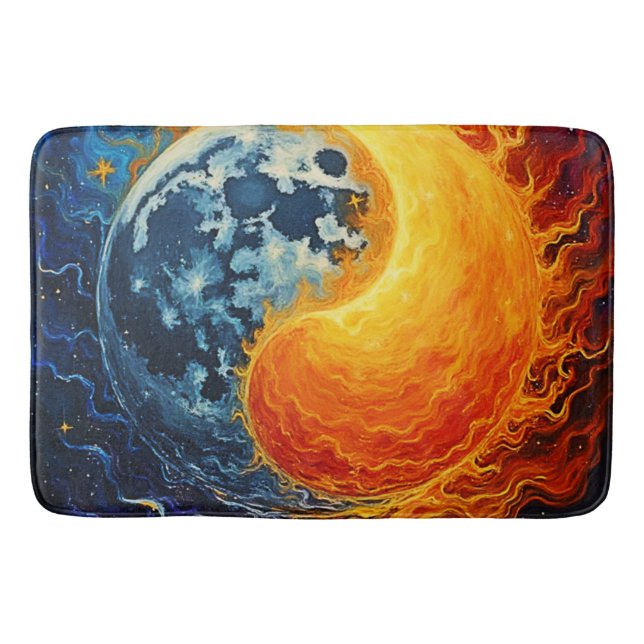 Celestial Yin Yang Art Bath Mat (Front)