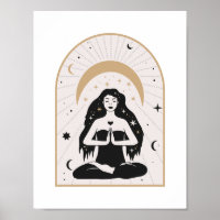 Celestial Yoga Goddess Meditation Moon Mystic Art