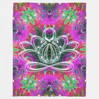 Celestial Zen Lotus Fleece Blanket