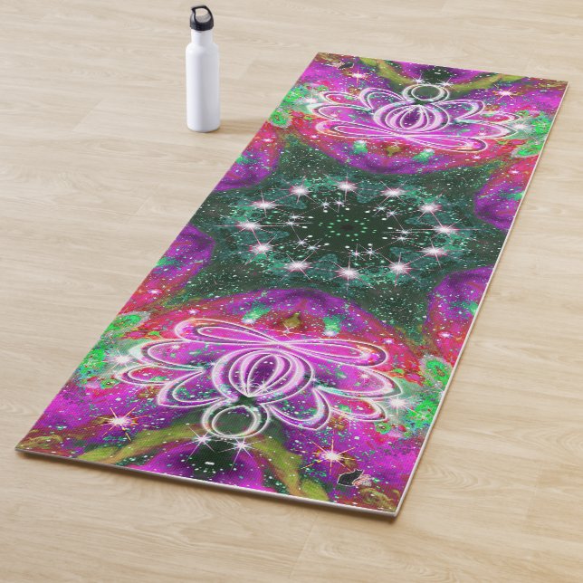 Celestial Zen Lotus Star Kaleid Yoga Mat (In Situ)