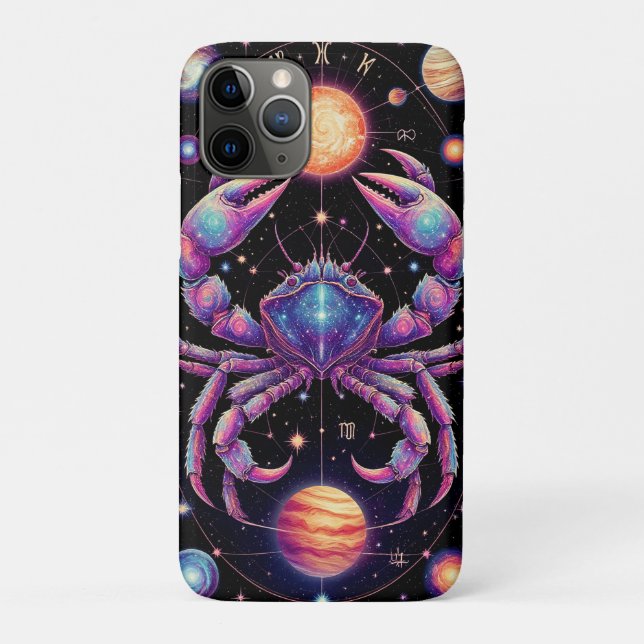 Celestial Zodiac Art Featuring a Cosmic Cancer Case-Mate iPhone Case (Back)