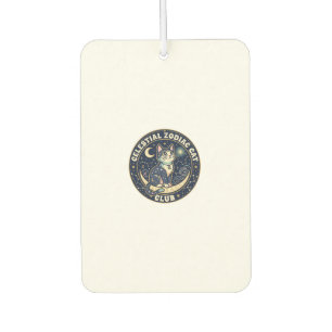 Celestial Zodiac Cat Cute Cat T-Shirt Design - Cel Air Freshener