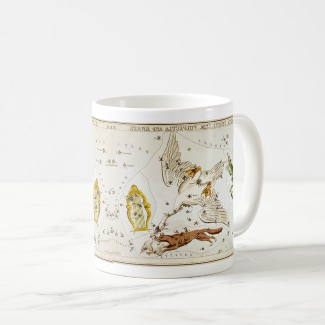 Celestial Zodiac Icons Design Coffee Mug (Front Right)