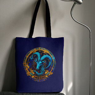 Celestial Zodiac Sea Goat Symbol Fantasy Capricorn Tote Bag