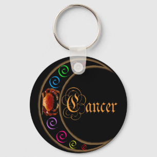 Celestrial Moons Zodiac Cancer Keychain