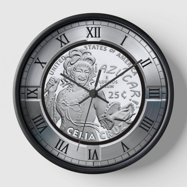 Celia Cruz Quarter ~ Cuban-American Singer ~ *~   Clock (Front)