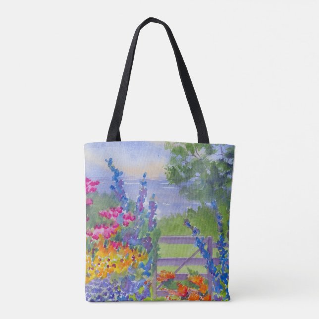 Celia Thaxter Garden at Isle of Shoals Tote Bag (Back)