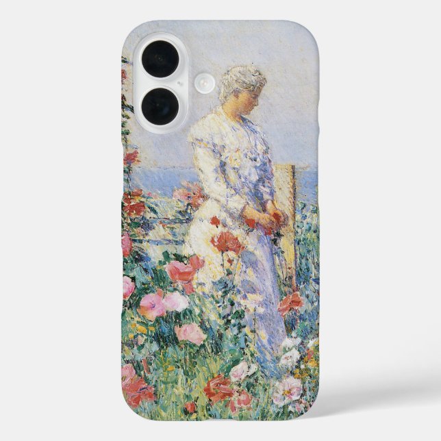 Celia Thaxter in Her Garden by Childe Hassam Case-Mate iPhone Case (Back)