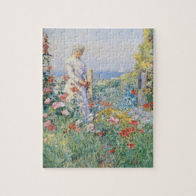 Celia Thaxter in Her Garden by Childe Hassam Jigsaw Puzzle (Vertical)