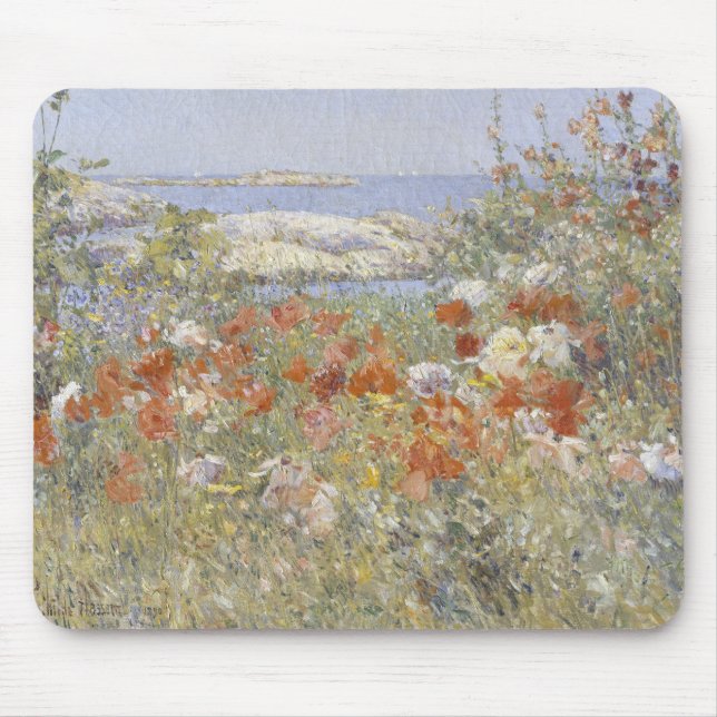 Celia Thaxter's Garden by Frederick Childe Hassam Mouse Pad (Front)