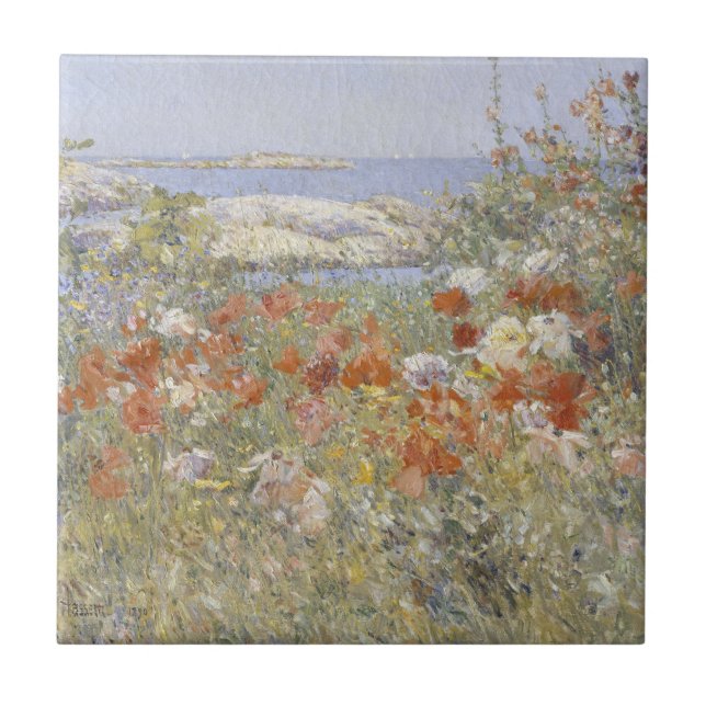Celia Thaxter's Garden by Frederick Childe Hassam Tile (Front)