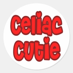 Celiac Cutie Classic Round Sticker