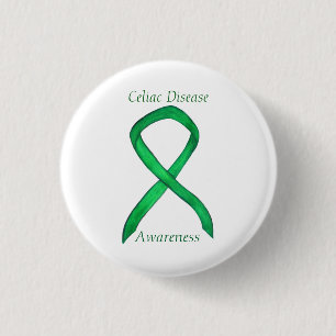 Celiac Disease Awareness Custom Ribbon Art Pin