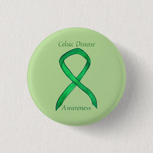 Celiac Disease Awareness Custom Ribbon Art Pin