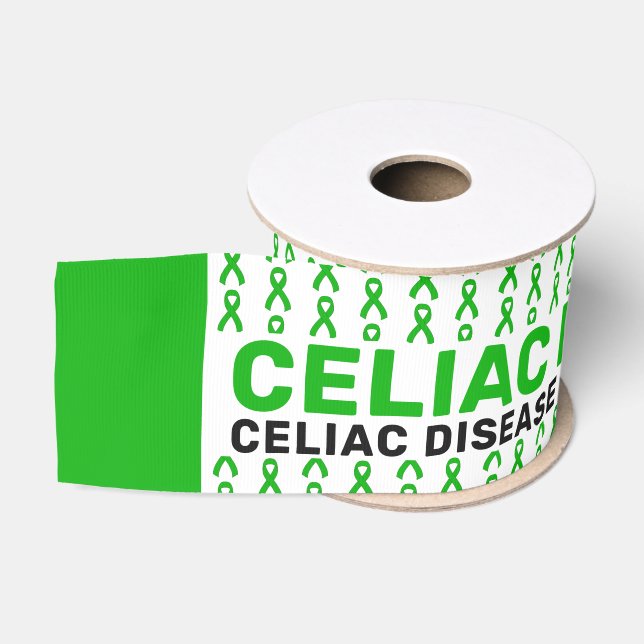 Celiac Disease Awareness Pattern Ribbon Grosgrain Ribbon (Spool)