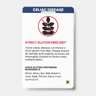 Celiac Disease Badge (US English)