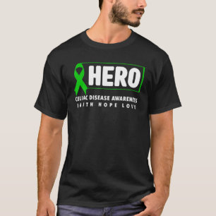 Celiac Disease Hero Green Ribbon Celiac Disease Aw T-Shirt