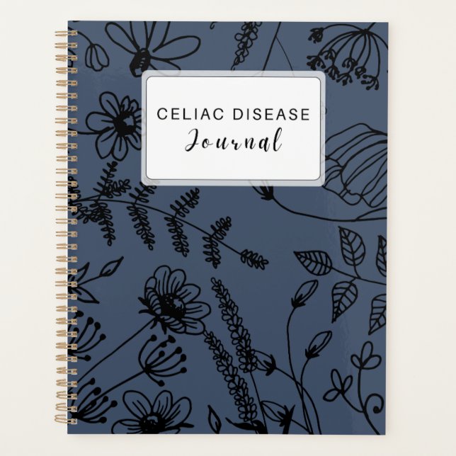 Celiac Disease Monthly Journal - Dark Grey Planner (Front)