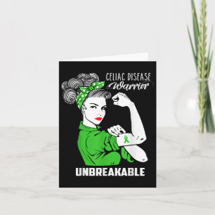 Celiac Disease Warrior Unbreakable Shirt Awareness Card