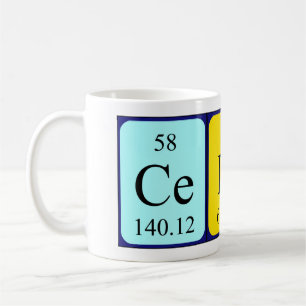 Celin periodic table name mug