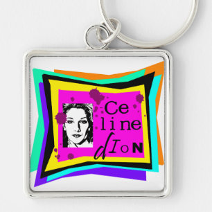 Celine Dion - pop art Keychain