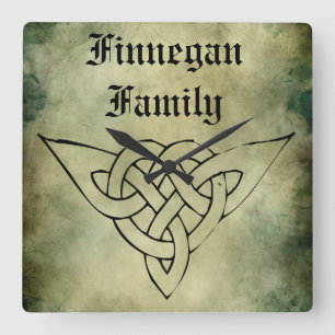 celitc irish symbol surname clock