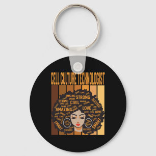 Cell Culture Technologist Black History Month Prid Keychain