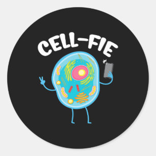 Cell-Fie Cell Fie Science Biology Teacher Student. Classic Round Sticker