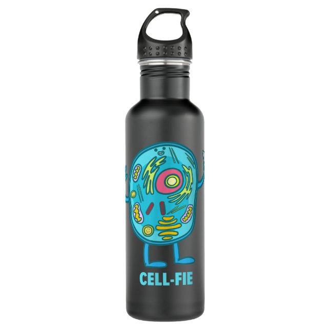 Cell Fie Funny Cell Selfie Science Biology Teacher 710 Ml Water Bottle (Front)
