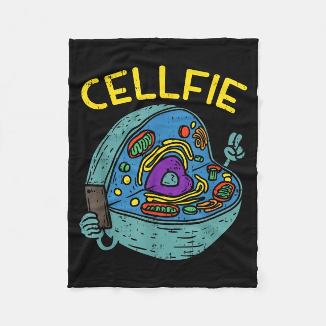 Cell Fie Funny Science Biology Teacher  Fleece Blanket (Front)