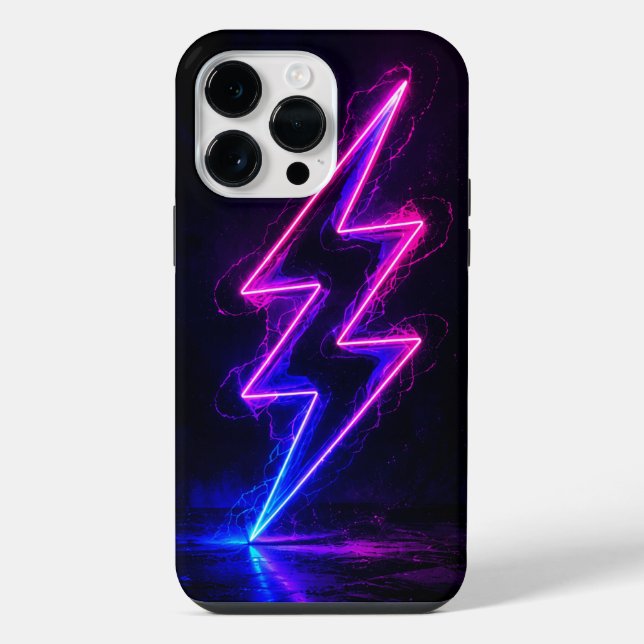 Cell Phone Case Colorful Lightning Bolt (Back)