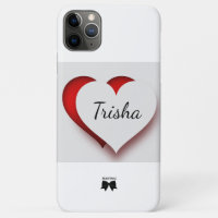 Cell Phone Case - White Heart with Red HAMbyWG