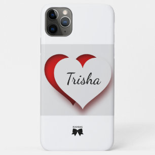 Cell Phone Case - White Heart with Red HAMbyWG