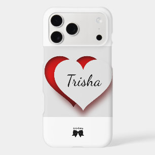 Cell Phone Case - White Heart with Red HAMbyWG