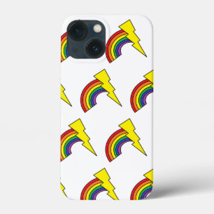 Cell Phone Case with Rainbows and Lightning Bolts