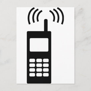 cell phone celly mobil handy postcard