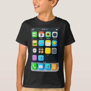 Cell Phone Screen Smartphone Mobile App Halloween  T-Shirt