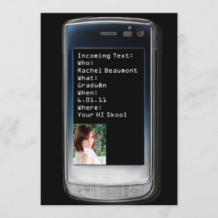 Cell Phone Text Graduation Announcement