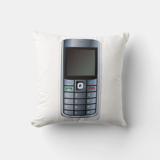 Cell Phone Throw Pillow (Front)