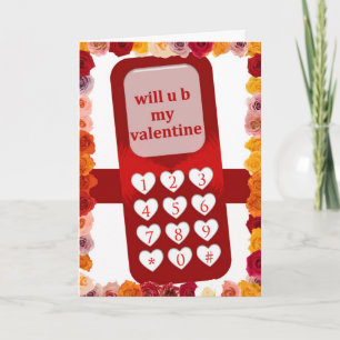 Cell Phone Valentine Card
