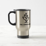 Cell to Singularity Travel Mug<br><div class="desc">This stainless steel thermal mug will keep your beverage hot, while letting the world know the name of your favorite game.</div>