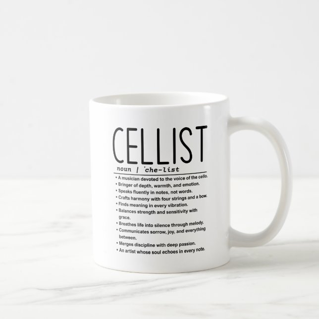 Cellist Coffee Mug (Right)