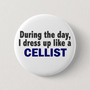 Cellist During The Day 2 Inch Round Button