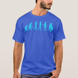 Cellist Evolution Gift Idea Cello Player Blue T-Shirt
