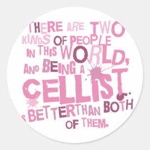 Cellist (Funny) Gift Classic Round Sticker