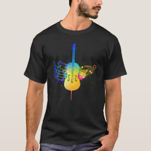 Cellist Music Notes Musical Instrument Cello Playe T-Shirt